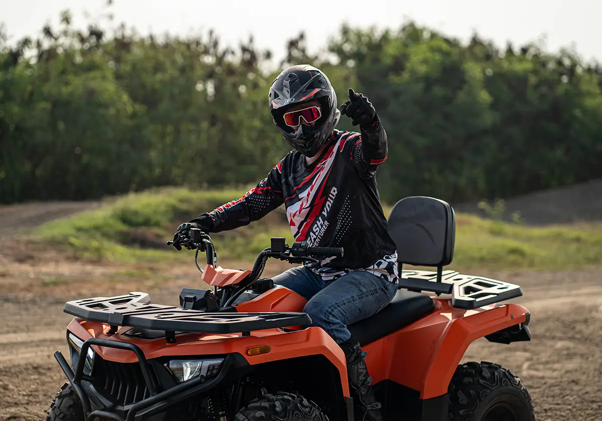 RAMPAGE 265 รุ่นทดสอบ สีส้มจากโรงงาน ระหว่างการทดสอบสนามโมโตครอส