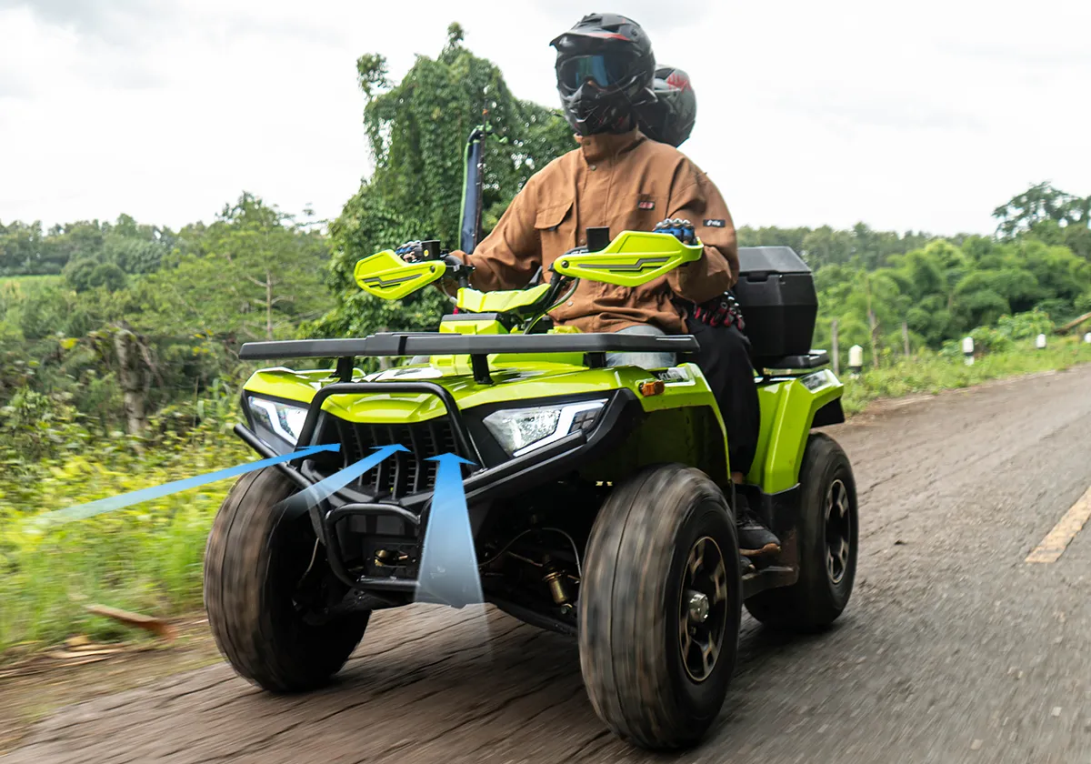 ATV RAMPAGE 265 ช่องรับลมหน้าเพื่อการระบายความร้อน